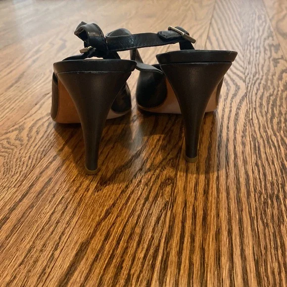 Italian leather sling back pumps womens 7.5 - Picture 2 of 4